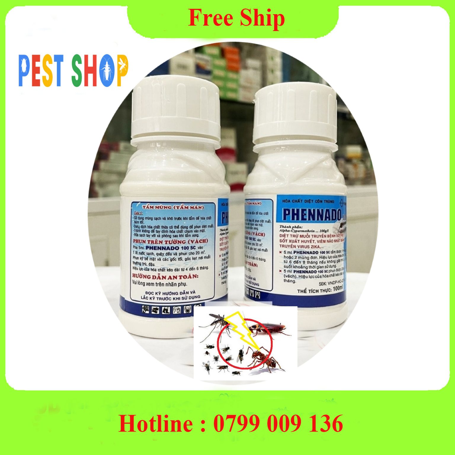Thuốc diệt côn trùng Phennado 100SC