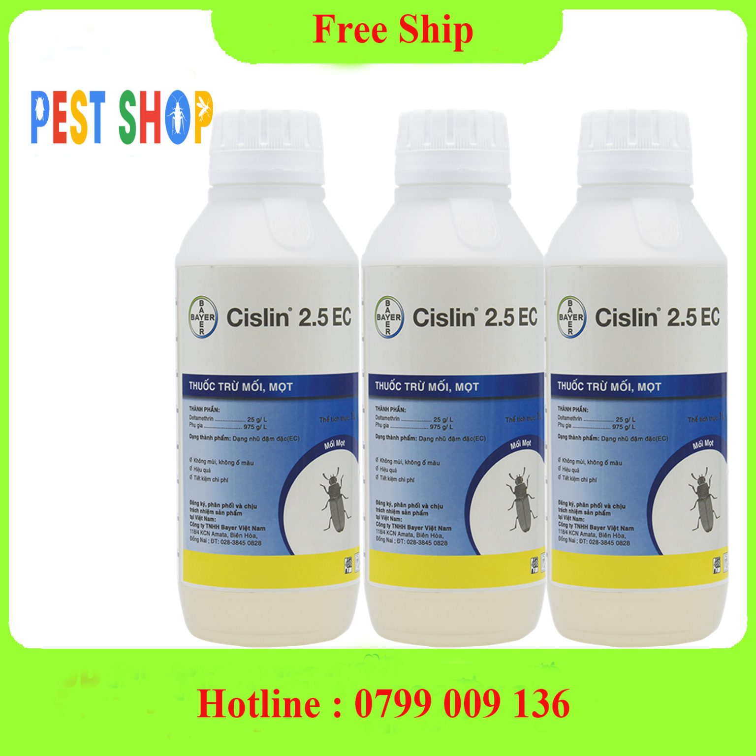 Thuốc diệt gỗ Cislin 2.5ECThuốc diệt gỗ Cislin 2.5EC