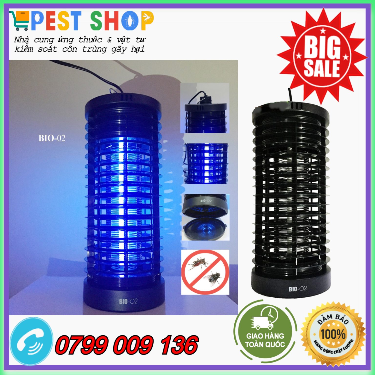Đèn bắt muỗi Bio 02