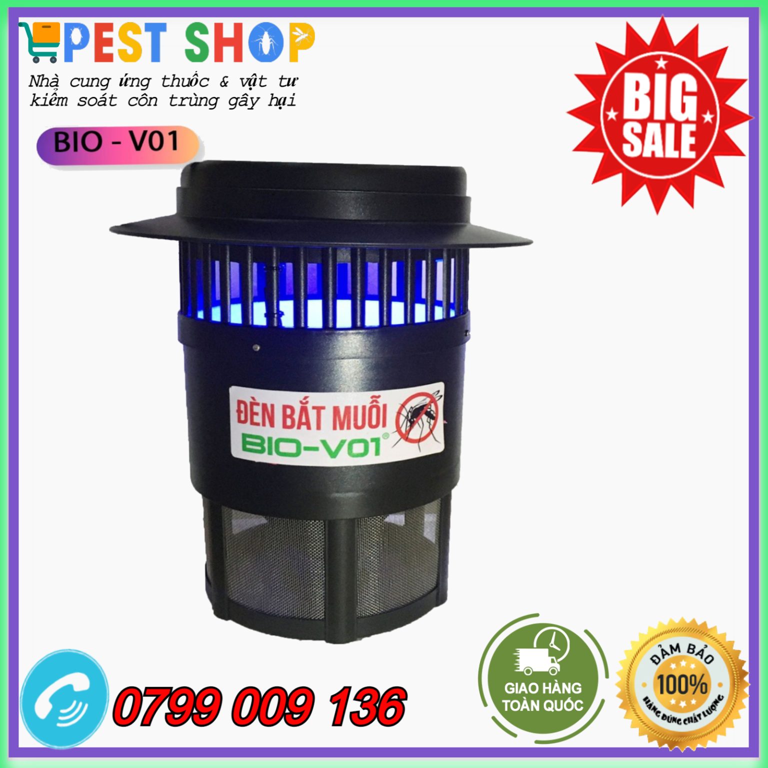 Đèn bắt muỗi Bio – V01