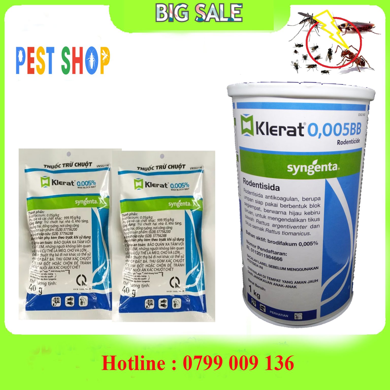 Thuốc diệt chuột Klerat 0.005