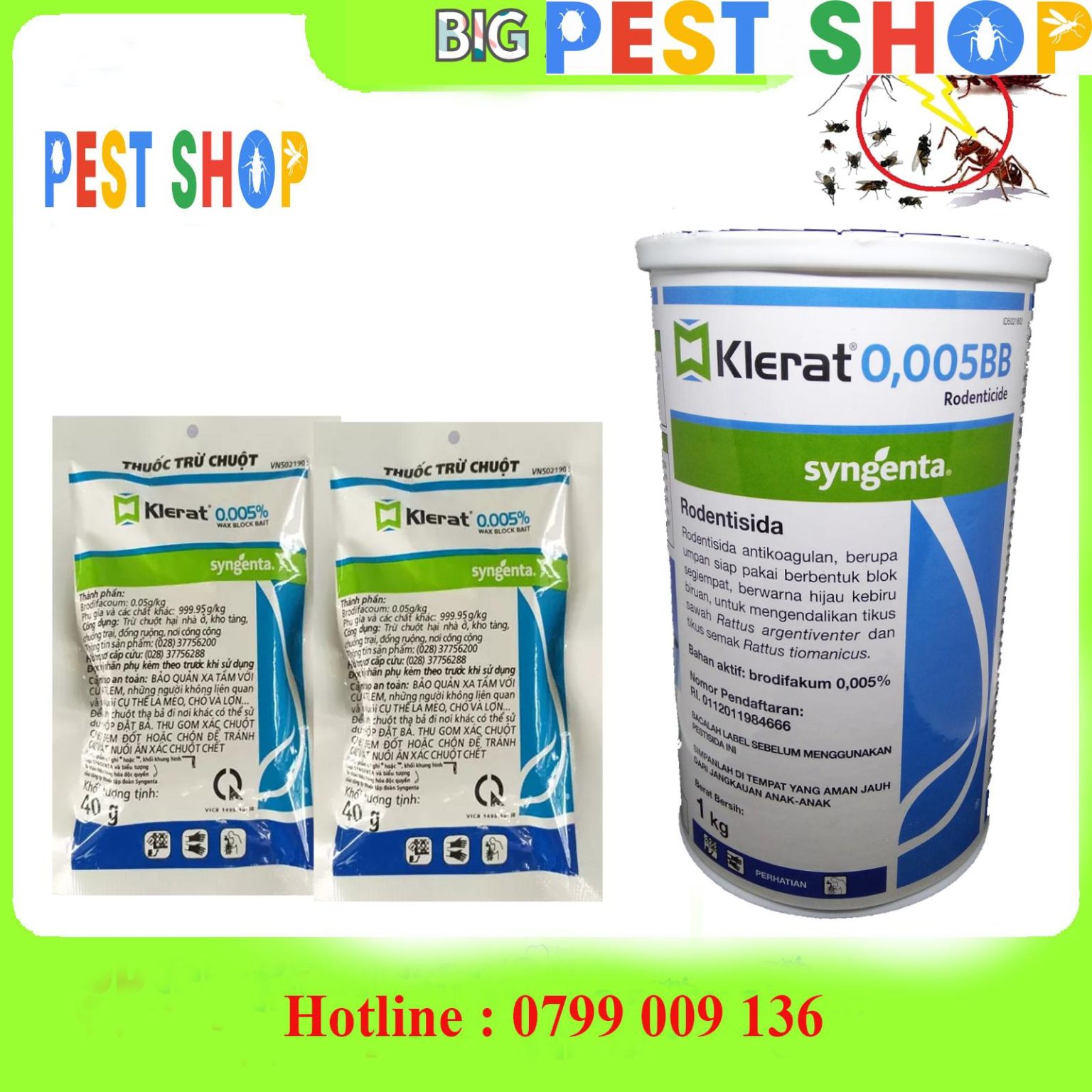 Thuốc diệt chuột Klerat 0.005