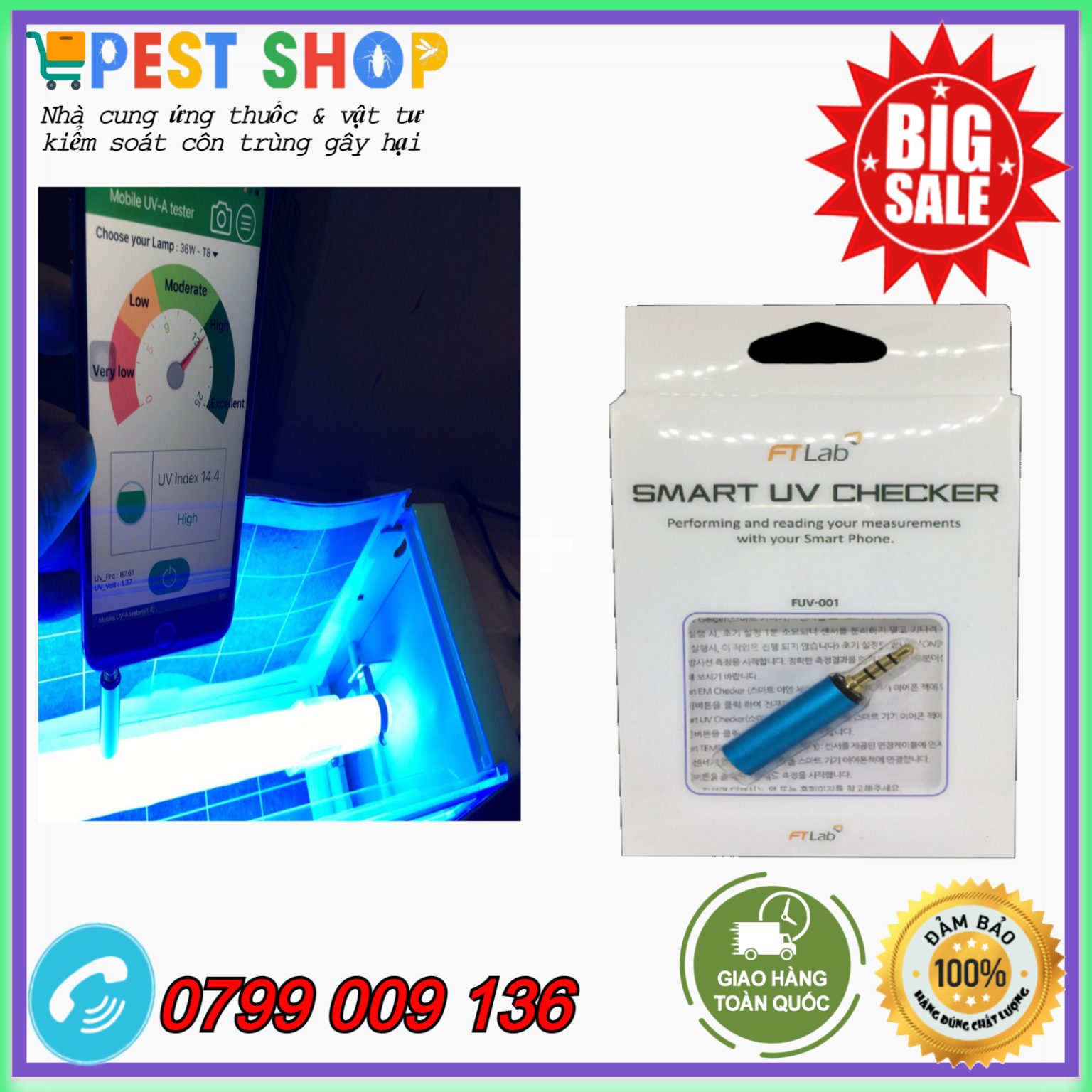 Thiết bị đo UV- A bóng đèn bẫy côn trùng