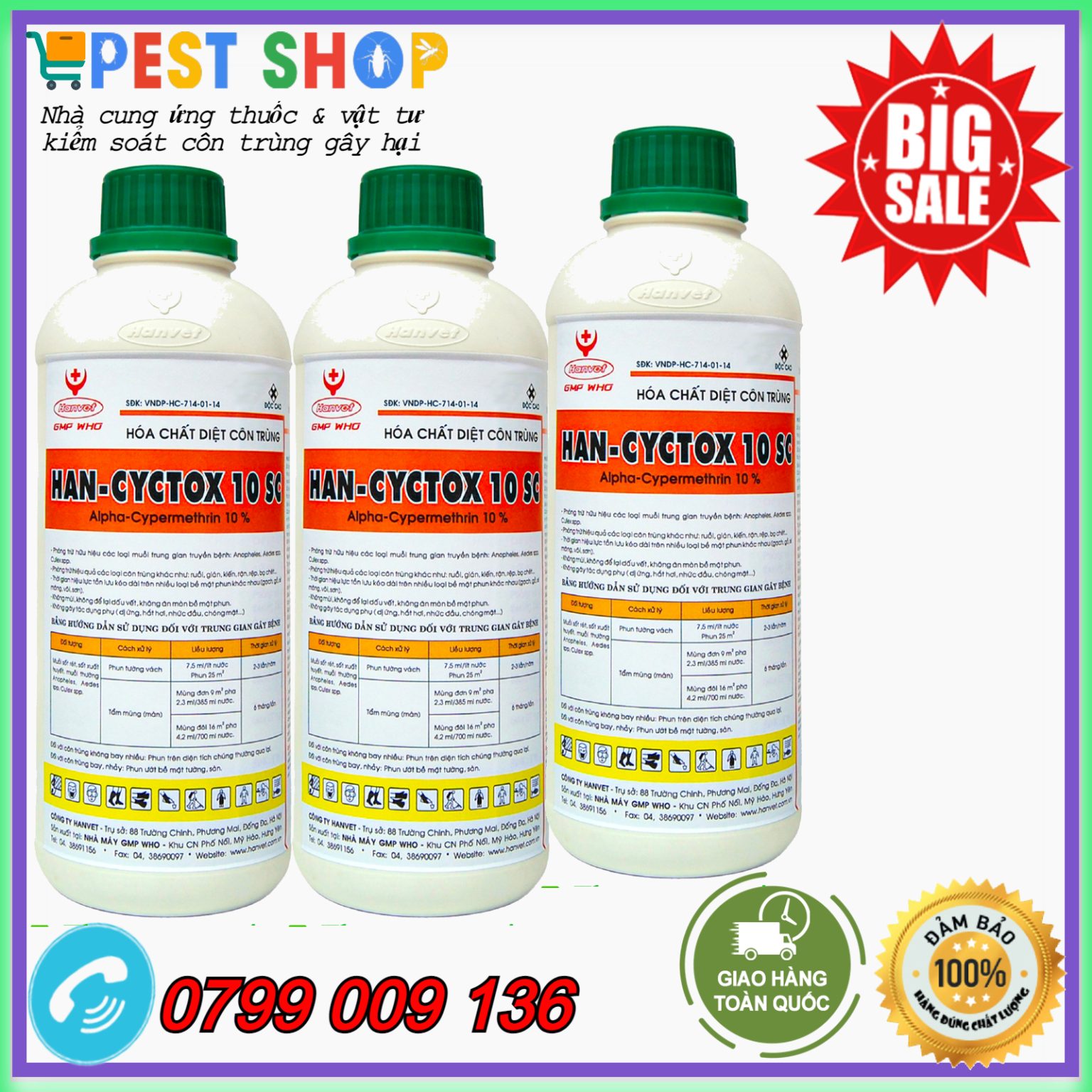 thuốc diệt côn trùng Han Cyctox 10SC