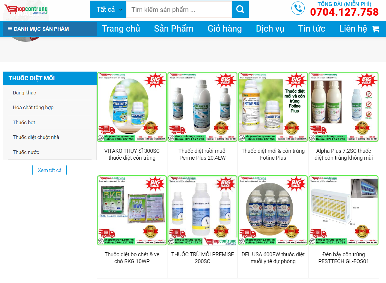 Bán thuốc diệt côn trùng - shopcontrung.cm.vn