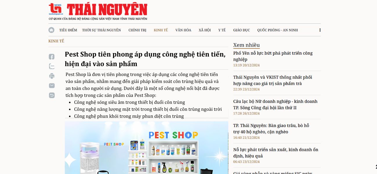 báo chí nói về Pest Shop