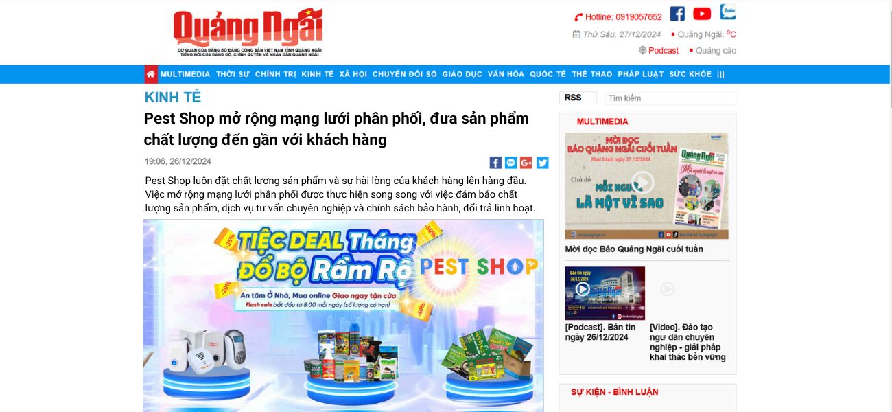 báo chí nói về Pest Shop